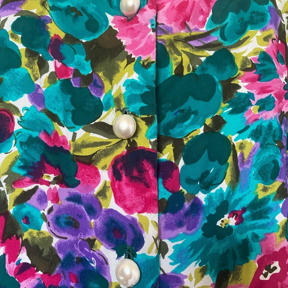 vintage - floral button down romper 🌺 - Picture 5 of 7